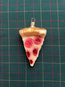 Glass Christmas Ornament "The Pizza Slice"