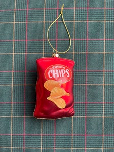 Glass Christmas Ornament "Les Ribble Chips"