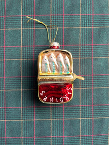 Glass Christmas Ornament "Les Sardines"