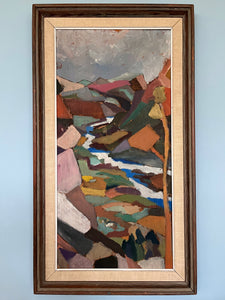 Vintage abstract Scandinavian painting