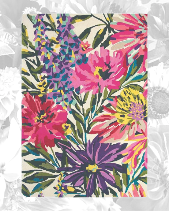 “Floreale” handtufted wool rug