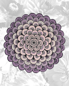 “Petal” handtufted wool rug pink