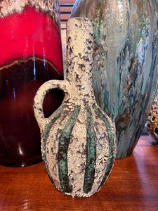 Vintage ceramic striped vase
