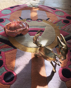Cancer handtufted wool rug