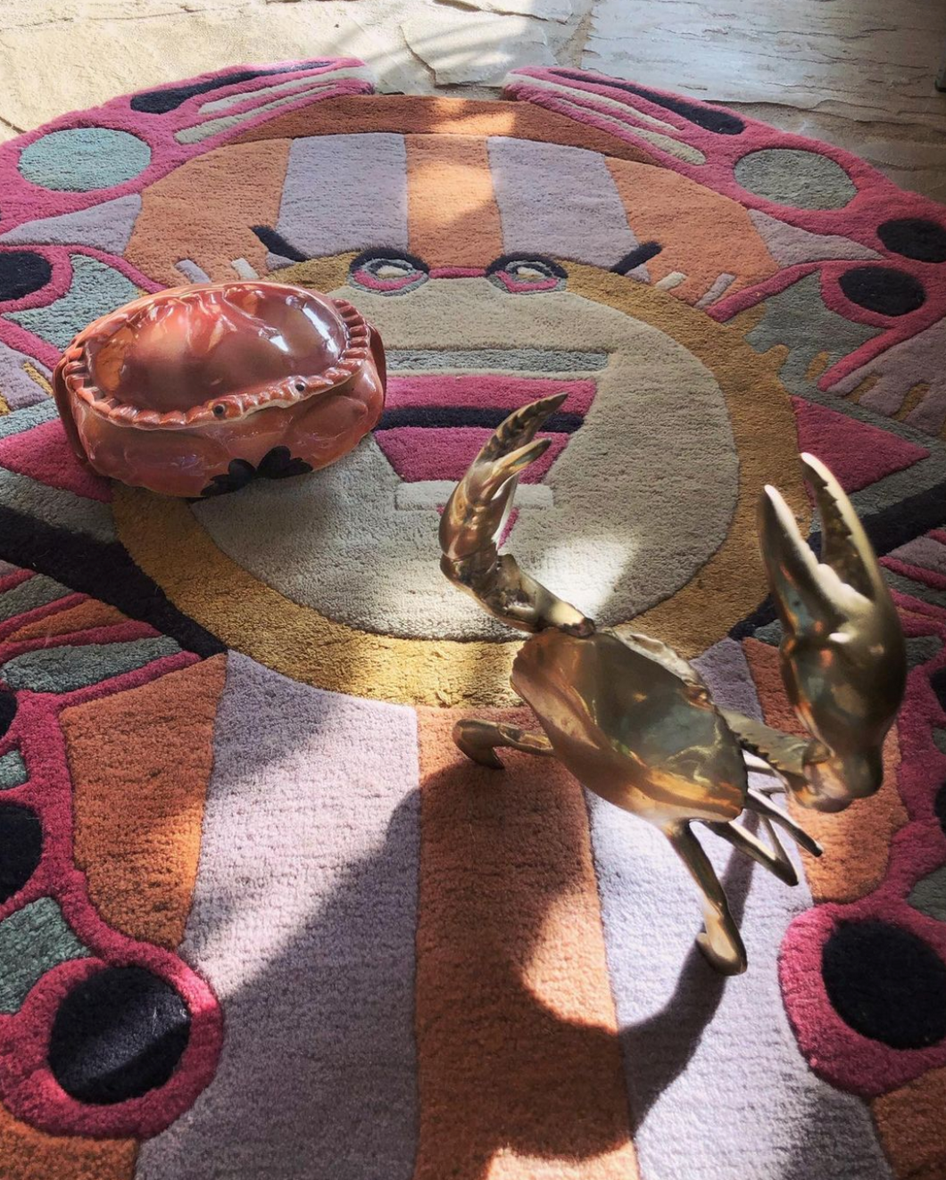 Cancer handtufted wool rug