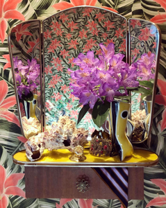Vintage mirror with drawer