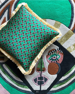 Fringed cushion 